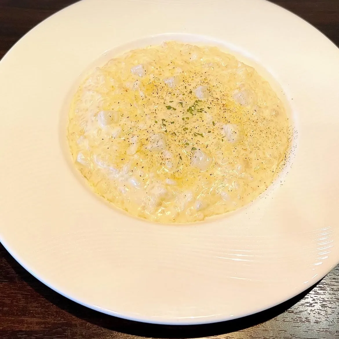 《 大根と鶏ミンチのクリームリゾット 》